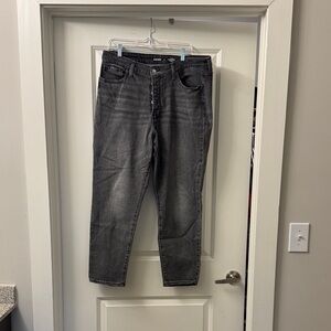 Old Navy Women’s Black Wash OG Straight Jeans Button Fly